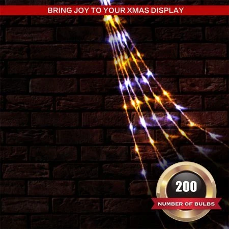 Stockholm Christmas Lights 3m Waterful Star Light Warm & Cool White 200 LEDs 3 Stockholm Christmas Lights 3m Waterful Star Light Warm & Cool White 200 LEDs - Image 3