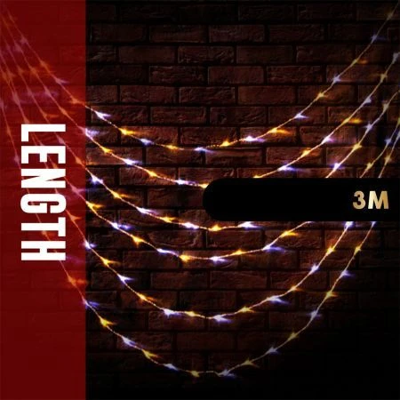 Stockholm Christmas Lights 3m Waterful Star Light Warm & Cool White 200 LEDs 2 Stockholm Christmas Lights 3m Waterful Star Light Warm & Cool White 200 LEDs - Image 2