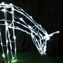 NEW Stockholm Christmas Lights Feeding Reindeer Cool White LED Battery Powered -Christmas Lights Store 277609 2384011 F