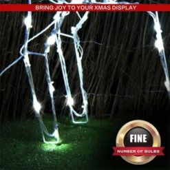 NEW Stockholm Christmas Lights Feeding Reindeer Cool White LED Battery Powered -Christmas Lights Store 277609 2384025 F