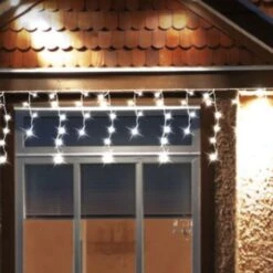 Stockholm Christmas Lights Snowy Icicles Cool White Solar Light 600 LED Decor -Christmas Lights Store 277617 2384649 F