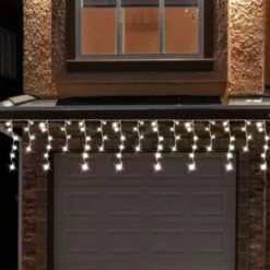 Stockholm Christmas Lights Snowy Icicles Cool White Solar Light 600 LED Decor -Christmas Lights Store 277617 2384651 F