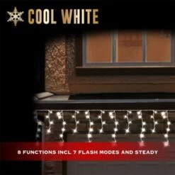 Stockholm Christmas Lights Snowy Icicles Cool White Solar Light 600 LED Decor -Christmas Lights Store 277617 2384661 F
