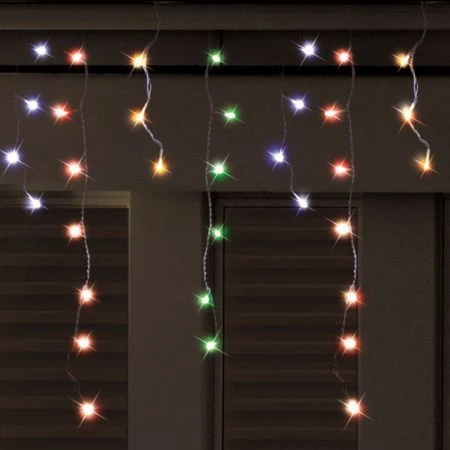 Stockholm Christmas Lights Snowy Icicles Multi Colour Solar Light 600 LED Decor 6 Stockholm Christmas Lights Snowy Icicles Multi Colour Solar Light 600 LED Decor - Image 6