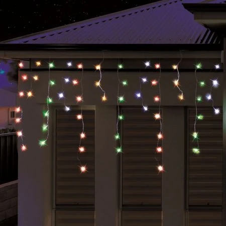 Stockholm Christmas Lights Snowy Icicles Multi Colour Solar Light 600 LED Decor 7 Stockholm Christmas Lights Snowy Icicles Multi Colour Solar Light 600 LED Decor - Image 7