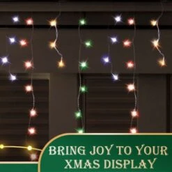 Stockholm Christmas Lights Snowy Icicles Multi Colour Solar Light 600 LED Decor 16 Stockholm Christmas Lights Snowy Icicles Multi Colour Solar Light 600 LED Decor -Christmas Lights Store 277619 2384671 F