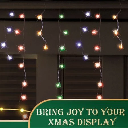 Stockholm Christmas Lights Snowy Icicles Multi Colour Solar Light 600 LED Decor 8 Stockholm Christmas Lights Snowy Icicles Multi Colour Solar Light 600 LED Decor - Image 8