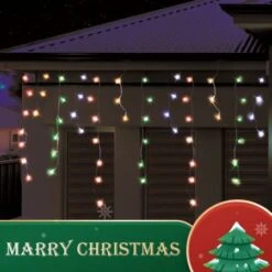 Stockholm Christmas Lights Snowy Icicles Multi Colour Solar Light 600 LED Decor 17 Stockholm Christmas Lights Snowy Icicles Multi Colour Solar Light 600 LED Decor -Christmas Lights Store 277619 2384673 F