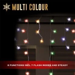 Stockholm Christmas Lights Snowy Icicles Multi Colour Solar Light 600 LED Decor 12 Stockholm Christmas Lights Snowy Icicles Multi Colour Solar Light 600 LED Decor -Christmas Lights Store 277619 2384675 F