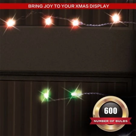 Stockholm Christmas Lights Snowy Icicles Multi Colour Solar Light 600 LED Decor 5 Stockholm Christmas Lights Snowy Icicles Multi Colour Solar Light 600 LED Decor - Image 5