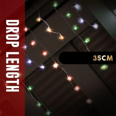 Stockholm Christmas Lights Snowy Icicles Multi Colour Solar Light 600 LED Decor 3 Stockholm Christmas Lights Snowy Icicles Multi Colour Solar Light 600 LED Decor - Image 3
