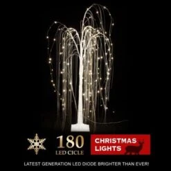 Stockholm Christmas Tree Xmas Lights LED Shimmer Willow Tree 120cm 180 LEDs -Christmas Lights Store 277621 2384911 F