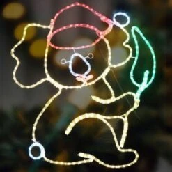 Stockholm Christmas Lights Motif LED Ropelight Koala With Gum Leaf 75x84cm -Christmas Lights Store 277623 2385119 F
