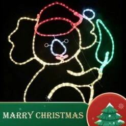 Stockholm Christmas Lights Motif LED Ropelight Koala With Gum Leaf 75x84cm -Christmas Lights Store 277623 2385121 F