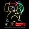 Stockholm Christmas Lights Motif LED Ropelight Koala With Gum Leaf 75x84cm