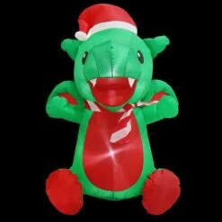 Stockholm 1.2m Christmas Lights Xmas Inflatable Airpower Baby Dragon Santa Hat -Christmas Lights Store 277629 2385167 F