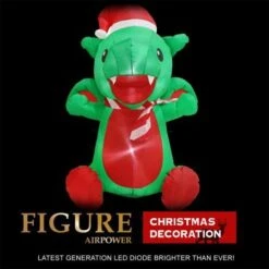 Stockholm 1.2m Christmas Lights Xmas Inflatable Airpower Baby Dragon Santa Hat