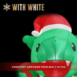 Stockholm 1.2m Christmas Lights Xmas Inflatable Airpower Baby Dragon Santa Hat -Christmas Lights Store 277629 2385179 F