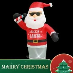 Stockholm 1.8m Christmas Lights Xmas Inflatable Airpower Rock In Santa Outdoor -Christmas Lights Store 277631 2385189 F