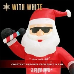 Stockholm 1.8m Christmas Lights Xmas Inflatable Airpower Rock In Santa Outdoor