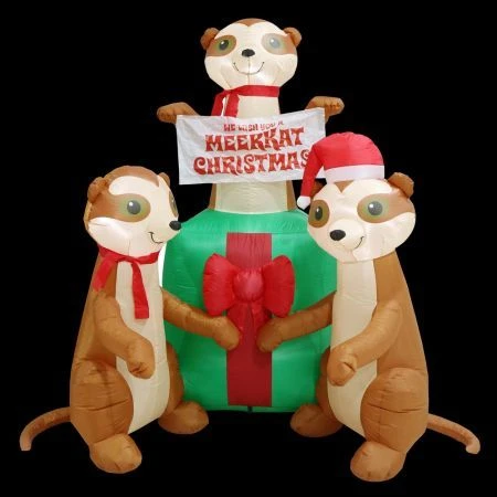 Stockholm 1.8m Christmas Lights Xmas Inflatable Airpower Meerkats Gift Scene 7 Stockholm 1.8m Christmas Lights Xmas Inflatable Airpower Meerkats Gift Scene - Image 7