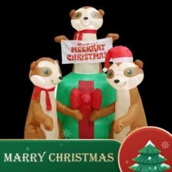 Stockholm 1.8m Christmas Lights Xmas Inflatable Airpower Meerkats Gift Scene 12 Stockholm 1.8m Christmas Lights Xmas Inflatable Airpower Meerkats Gift Scene -Christmas Lights Store 277633 2385205 F