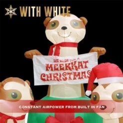 Stockholm 1.8m Christmas Lights Xmas Inflatable Airpower Meerkats Gift Scene