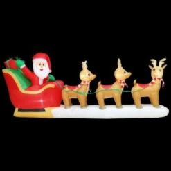 Stockholm Christmas Lights Xmas Inflatable Airpower Santa Sleigh 3 Deer 3.6m -Christmas Lights Store 277637 2385233 F