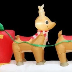 Stockholm Christmas Lights Xmas Inflatable Airpower Santa Sleigh 3 Deer 3.6m -Christmas Lights Store 277637 2385235 F