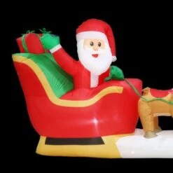 Stockholm Christmas Lights Xmas Inflatable Airpower Santa Sleigh 3 Deer 3.6m -Christmas Lights Store 277637 2385237 F