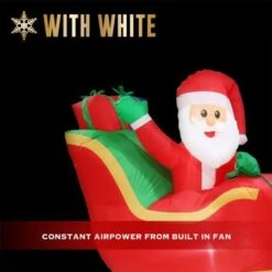 Stockholm Christmas Lights Xmas Inflatable Airpower Santa Sleigh 3 Deer 3.6m -Christmas Lights Store 277637 2385245 F