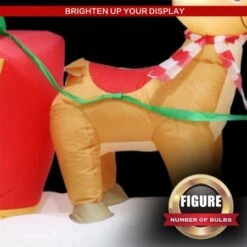 Stockholm Christmas Lights Xmas Inflatable Airpower Santa Sleigh 3 Deer 3.6m -Christmas Lights Store 277637 2385247 F