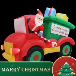 Stockholm Christmas Lights Xmas Inflatable Airpower Santa Construction Truck LED -Christmas Lights Store 277639 2385257 F
