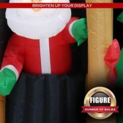 Stockholm Christmas Lights Xmas Inflatable Airpower Santa Toilet Decoration