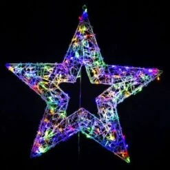 Stockholm Christmas Lights 170 LED Acrylic Star Multi Colour Party 80x90cm -Christmas Lights Store 277645 2385303 F