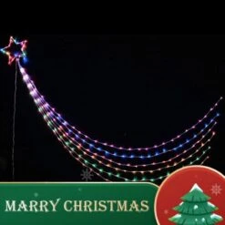 NEW Stockholm Christmas Lights 3m Waterful Star Light Rainbow 200 LEDs Decor -Christmas Lights Store 277649 2385339 F