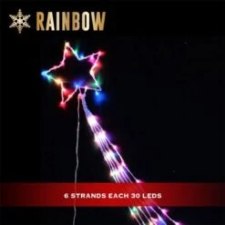 NEW Stockholm Christmas Lights 3m Waterful Star Light Rainbow 200 LEDs Decor -Christmas Lights Store 277649 2385343 F