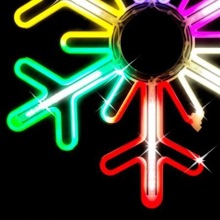 Stockholm Christmas Lights Neon Rainbow Light Snowflake Digital 870LEDs 75x68cm 2 Stockholm Christmas Lights Neon Rainbow Light Snowflake Digital 870LEDs 75x68cm - Image 2