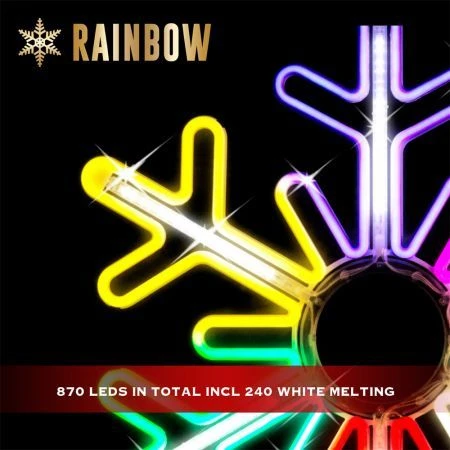 Stockholm Christmas Lights Neon Rainbow Light Snowflake Digital 870LEDs 75x68cm 1 Stockholm Christmas Lights Neon Rainbow Light Snowflake Digital 870LEDs 75x68cm