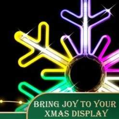 Stockholm Christmas Lights Neon Rainbow Light Snowflake Digital 870LEDs 75x68cm 17 Stockholm Christmas Lights Neon Rainbow Light Snowflake Digital 870LEDs 75x68cm -Christmas Lights Store 277653 2385391 F