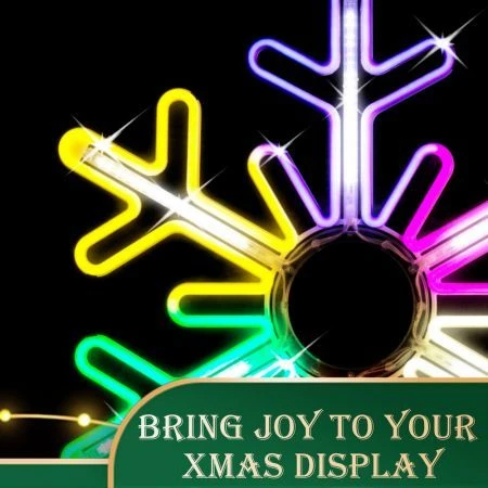 Stockholm Christmas Lights Neon Rainbow Light Snowflake Digital 870LEDs 75x68cm 8 Stockholm Christmas Lights Neon Rainbow Light Snowflake Digital 870LEDs 75x68cm - Image 8