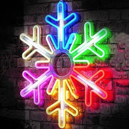 Stockholm Christmas Lights Neon Rainbow Light Snowflake Digital 870LEDs 75x68cm 10 Stockholm Christmas Lights Neon Rainbow Light Snowflake Digital 870LEDs 75x68cm - Image 10