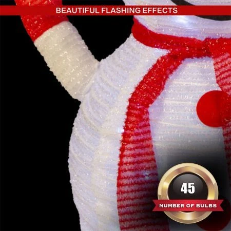 Stockholm Christmas Lights LED Light Pop Up Snowman Mesh Tinsel 70 Cm 45 LEDs 3 Stockholm Christmas Lights LED Light Pop Up Snowman Mesh Tinsel 70 Cm 45 LEDs - Image 3