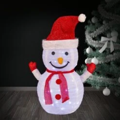Stockholm Christmas Lights LED Light Pop Up Snowman Mesh Tinsel 70 Cm 45 LEDs