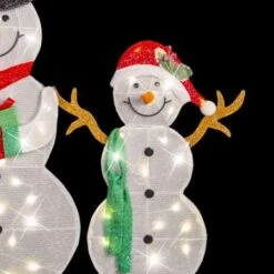 Stockholm Christmas Lights LED Light Flat Snowman Family Mesh Tinsel 3pc 90 LEDs -Christmas Lights Store 277663 2385465 F