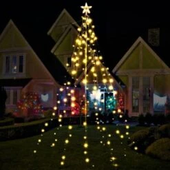 Stockholm Christmas Lights Xmas Tree Fairy Teepee Tree Star Topper 3m Warm White -Christmas Lights Store 277673 2385553 F