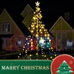 Stockholm Christmas Lights Xmas Tree Fairy Teepee Tree Star Topper 3m Warm White -Christmas Lights Store 277673 2385557 F