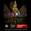 Stockholm Christmas Lights Xmas Tree Fairy Teepee Tree Star Topper 3m Warm White
