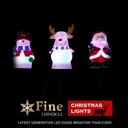 Stockholm Christmas Lights Xmas Path Light Disco 3pc 48cm LED Decoration 5 Stockholm Christmas Lights Xmas Path Light Disco 3pc 48cm LED Decoration - Image 5