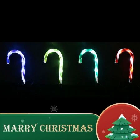 Stockholm Christmas Lights Solar Path Light Mini Candy Cane Multi Color 4pc 9 Stockholm Christmas Lights Solar Path Light Mini Candy Cane Multi Color 4pc - Image 9